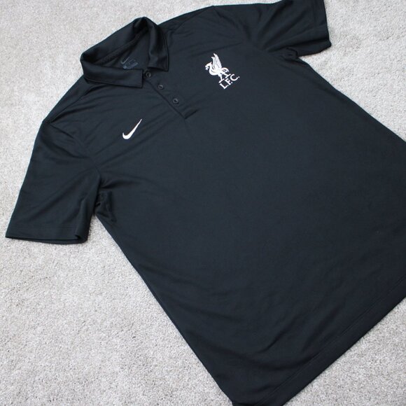 Nike LFC Victory Polo Shirt Mens Medium Black Liverpool FC Soccer/Football S/S - Picture 7 of 14